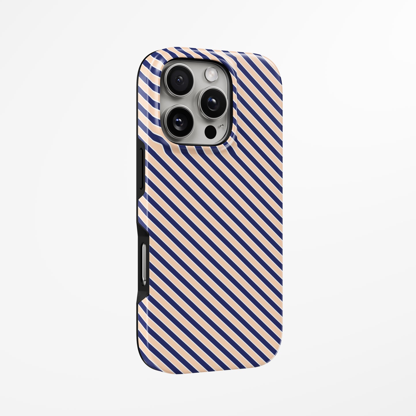 Unlock and capture buttons with Stripe Tilt Magsafe Tough Iphone Case by Marivor