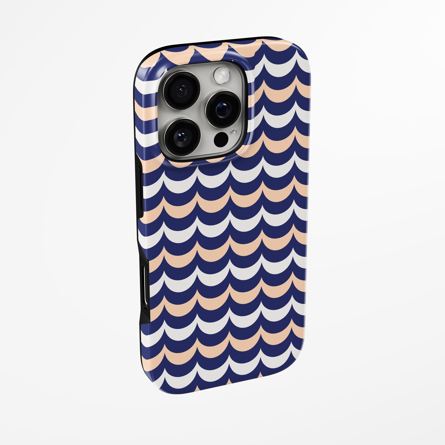 Side view of shell cover with design of Sea You Later Magsafe Iphone Tough Case by Marivor