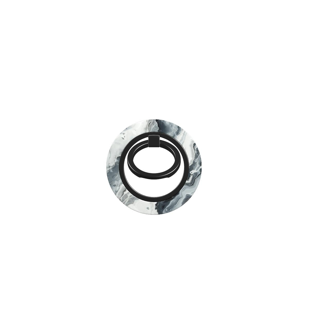 Front view of silver Silver Marble MagSafe Ring – Magnetic iPhone Grip & Stand by Marivor