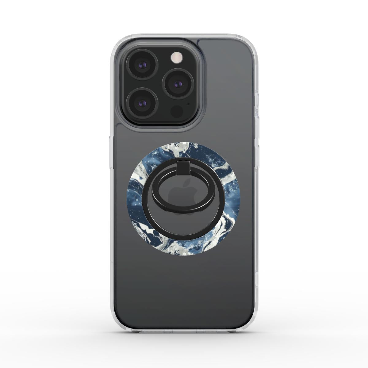 Unlock and capture buttons with Deep Space Magsafe Ring Magnetic Iphone Grip Stand by Marivor