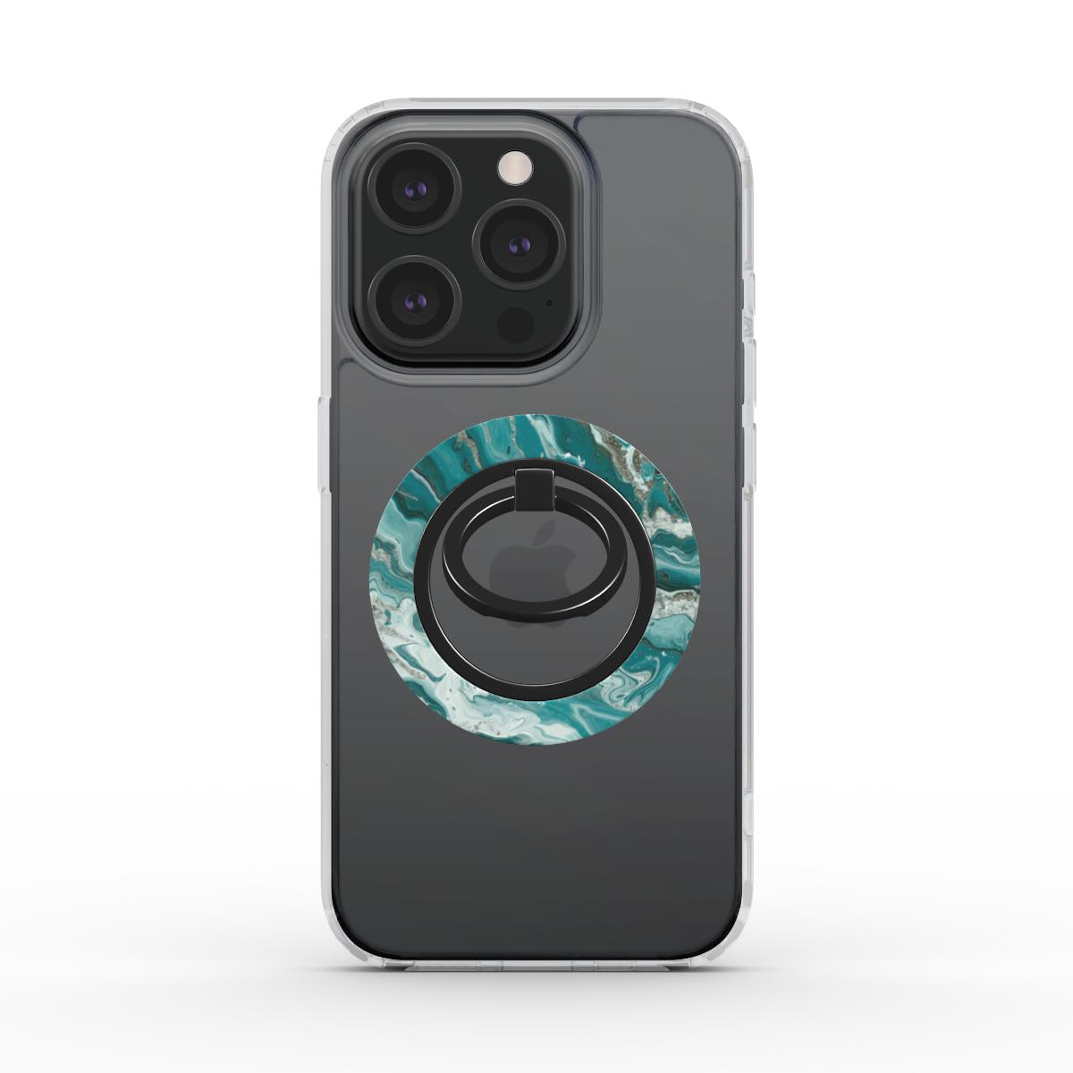 Turquoise Drift Magsafe Ring Magnetic Iphone Grip Stand | Alternate View | Marivor.com
