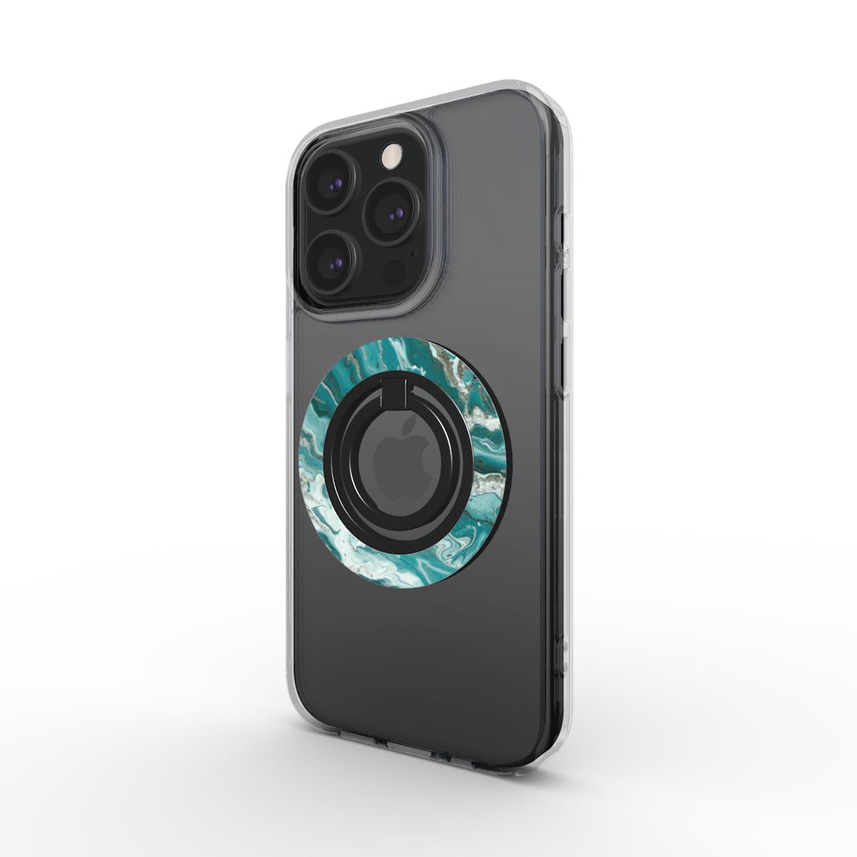 Turquoise Drift Magsafe Ring Magnetic Iphone Grip Stand | Different Angle | Marivor.com