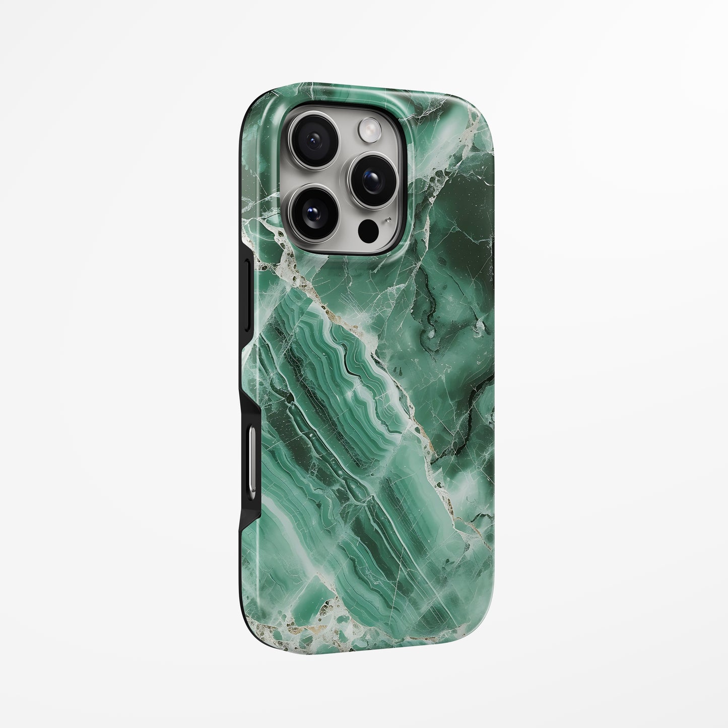 Unlock and capture buttons with Alpine Marble Magsafe Tough Iphone Case by Marivor