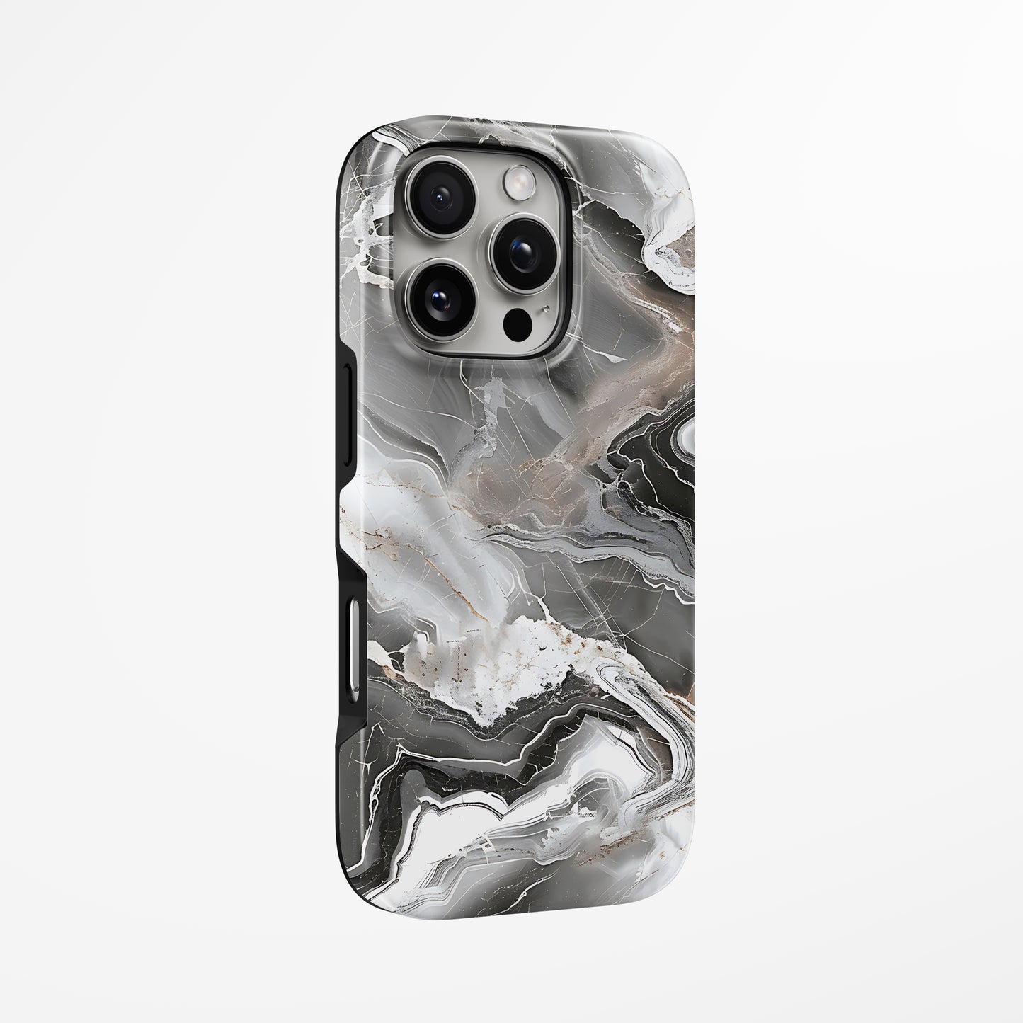 Unlock and capture buttons with Ash Marble Magsafe Iphone Tough Case by Marivor