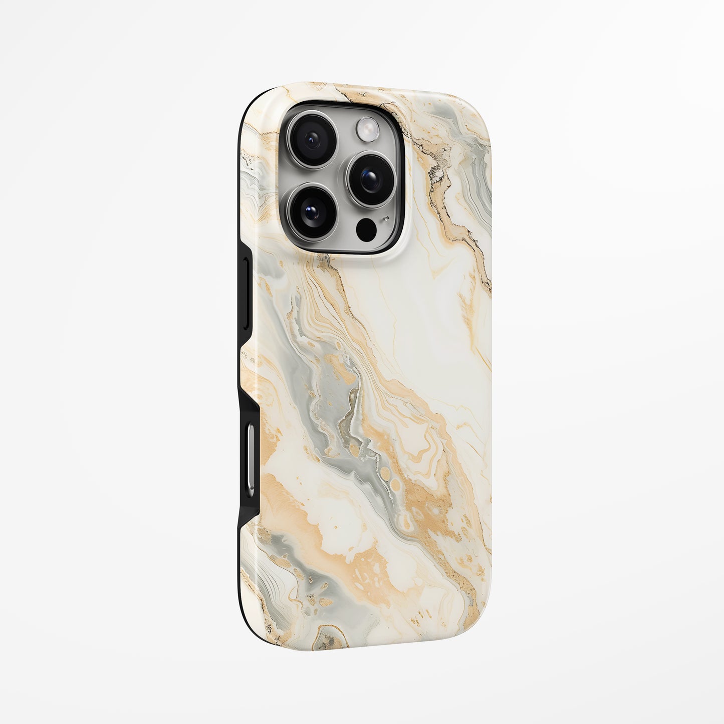 Unlock and capture buttons with Beige Bliss Magsafe Tough Iphone Case by Marivor