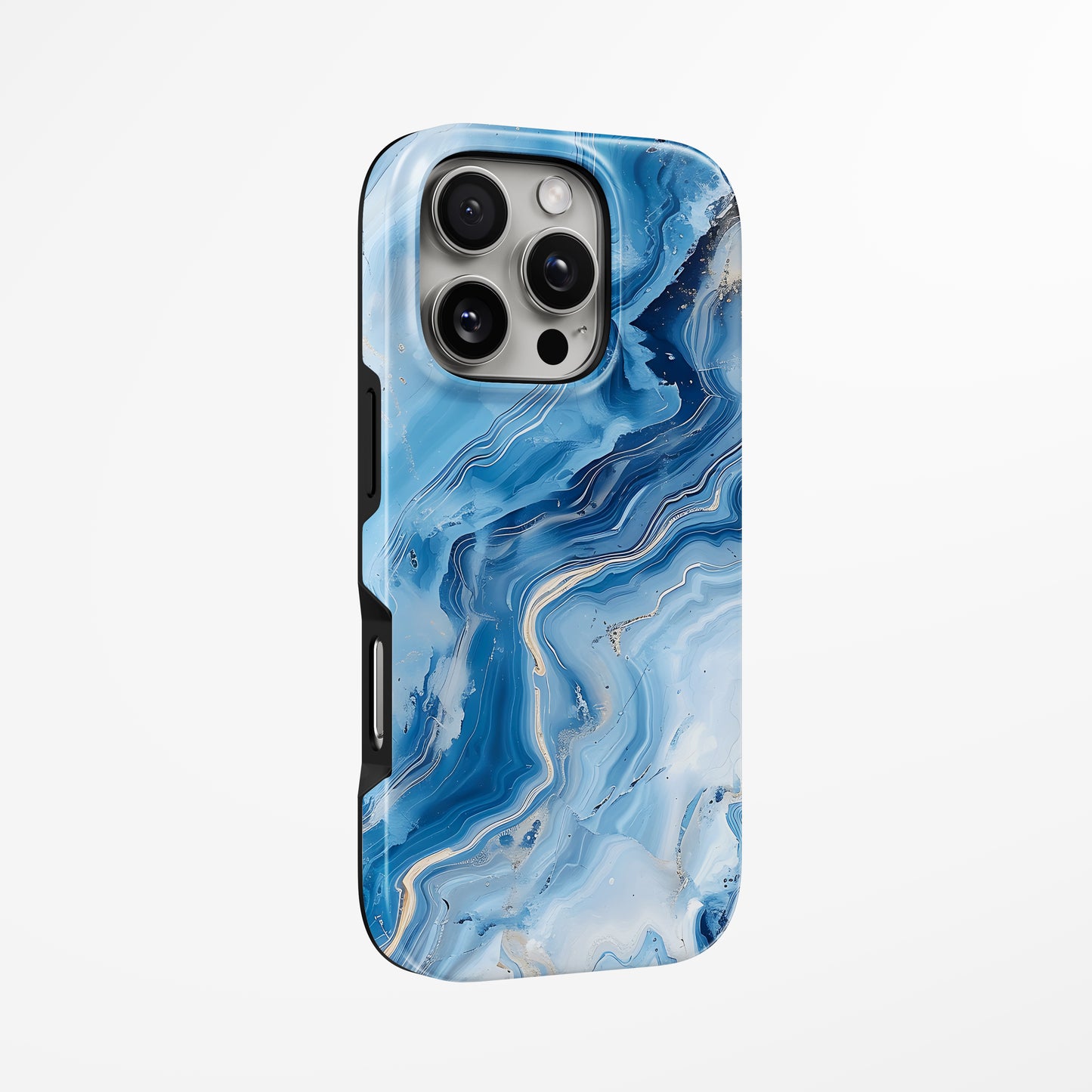 Unlock and capture buttons with Blue Marble Magsafe Tough Iphone Case by Marivor
