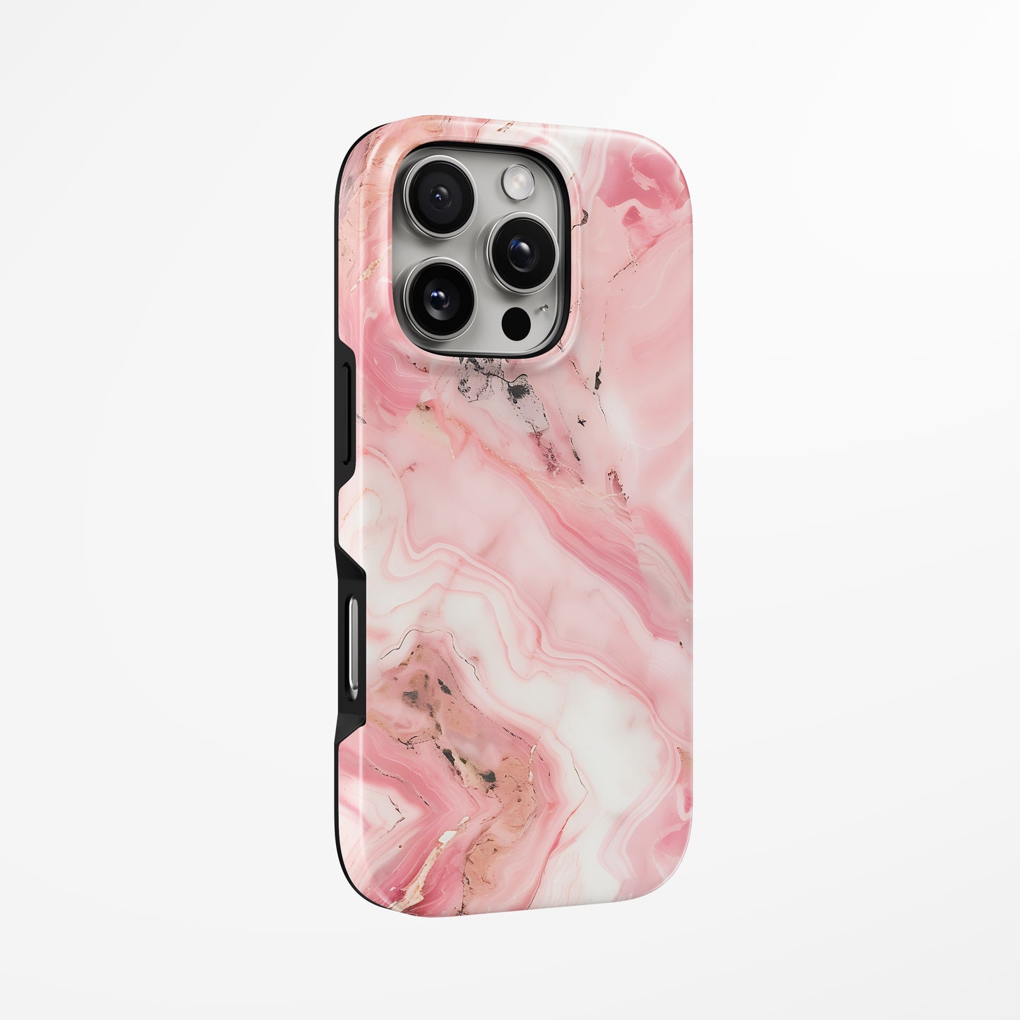 Unlock and capture buttons with Blush Onyx Iphone Tough Case by Marivor