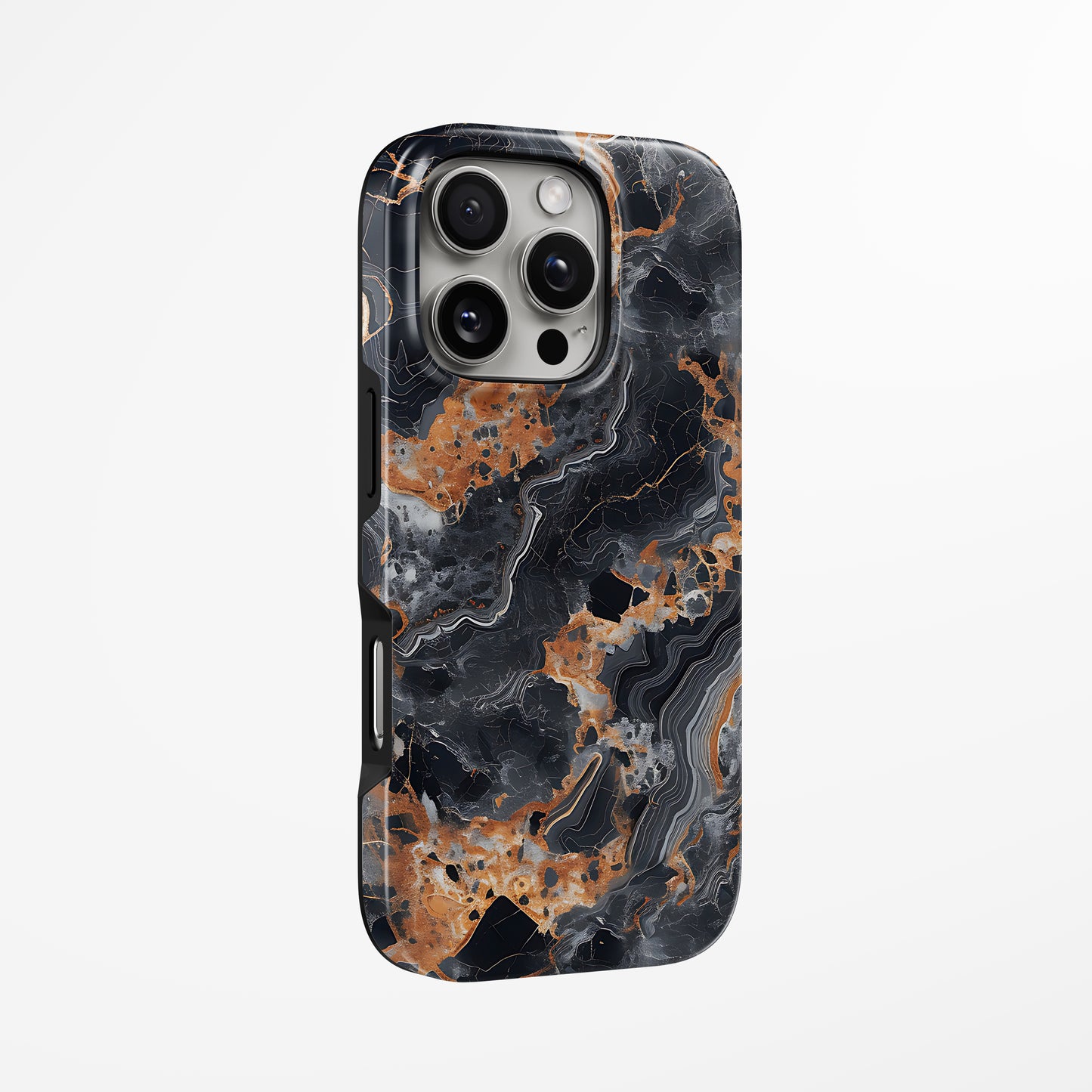 Unlock and capture buttons with Espresso Swirl Magsafe Tough Iphone Case by Marivor