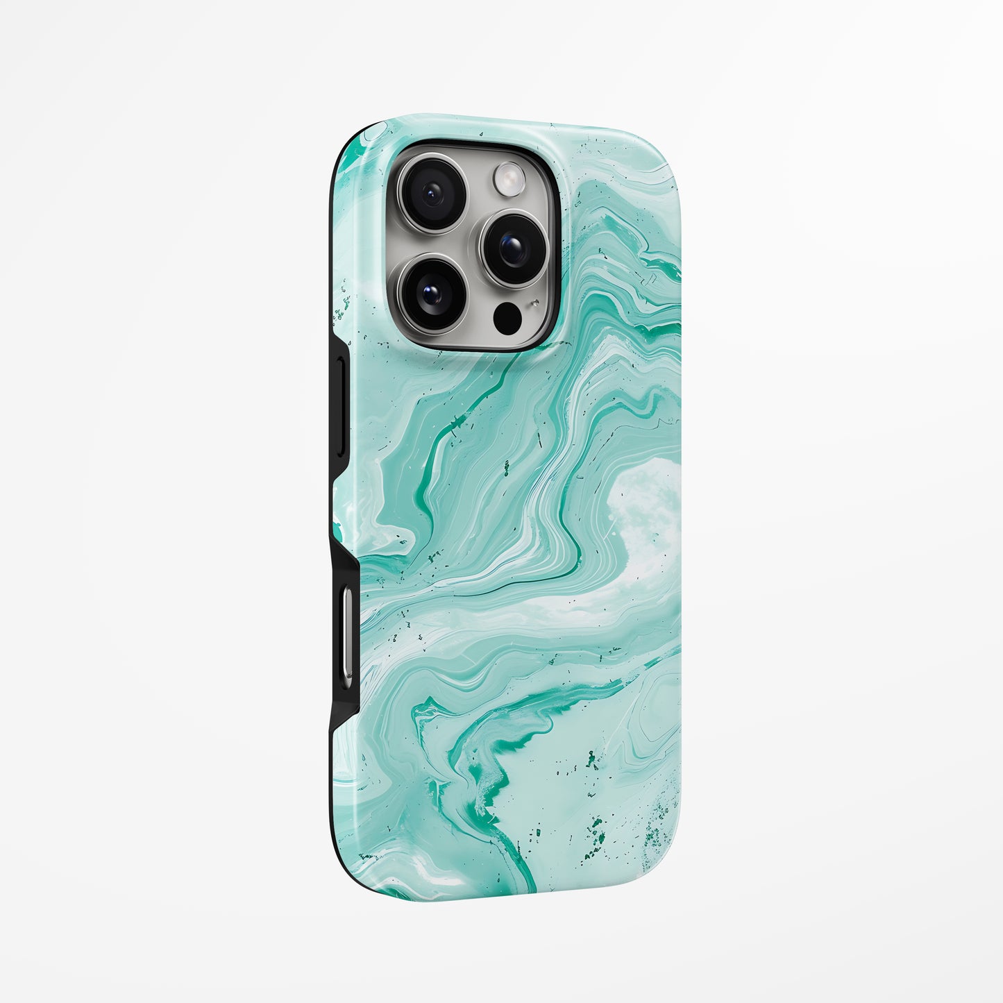 Unlock and capture buttons with Mint Flow Magsafe Iphone Tough Case by Marivor