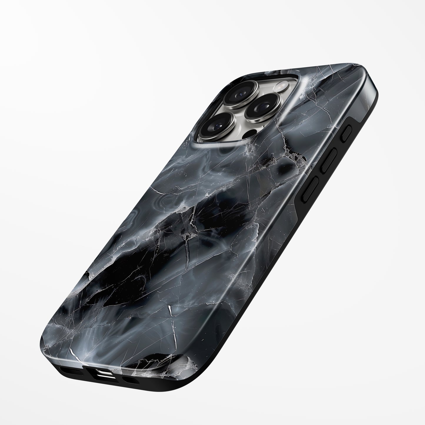 Charging port and volume up/down buttons with Nebula Stone Magsafe Iphone Tough Case by Marivor