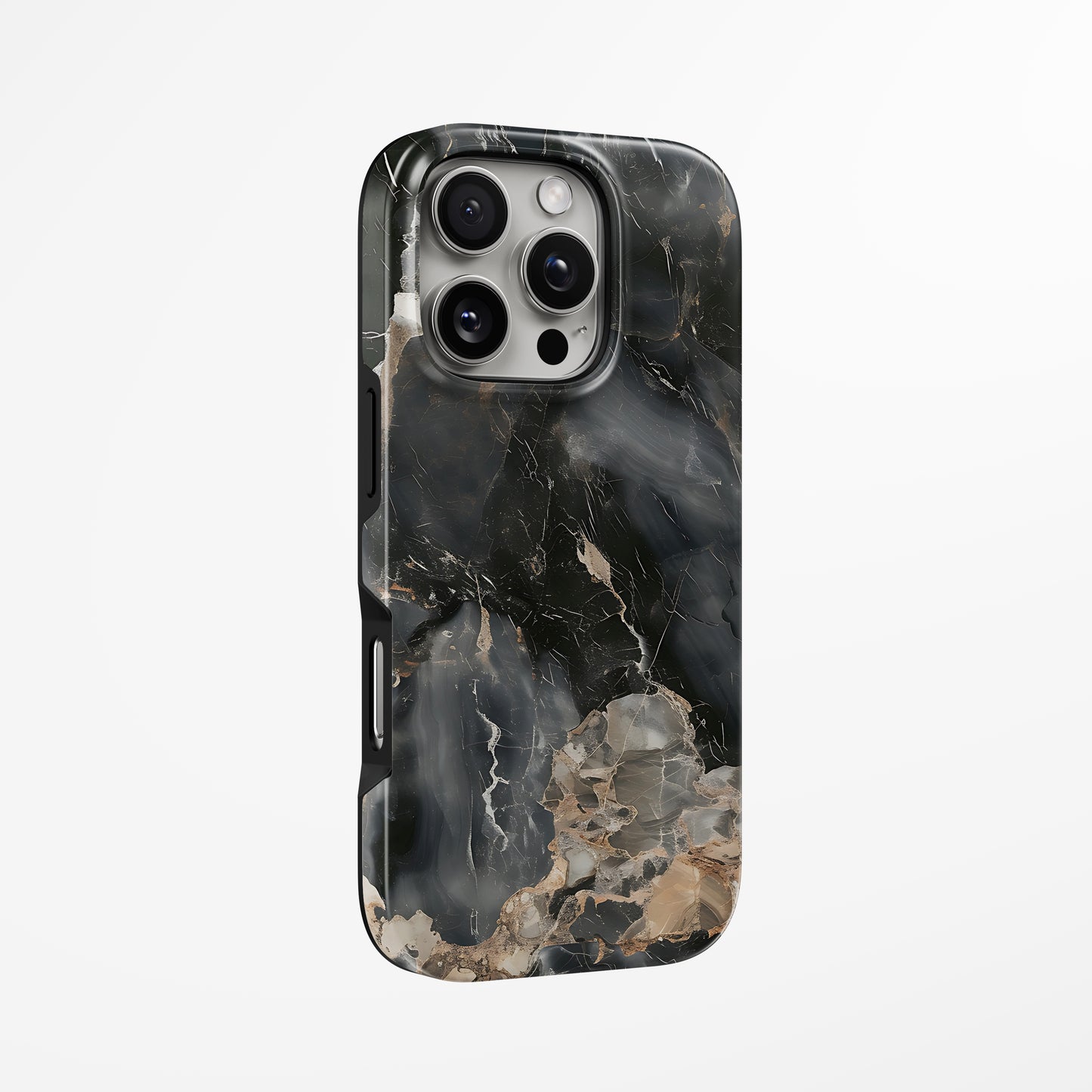 Unlock and capture buttons with Obsidian Terra Magsafe Iphone Tough Case by Marivor