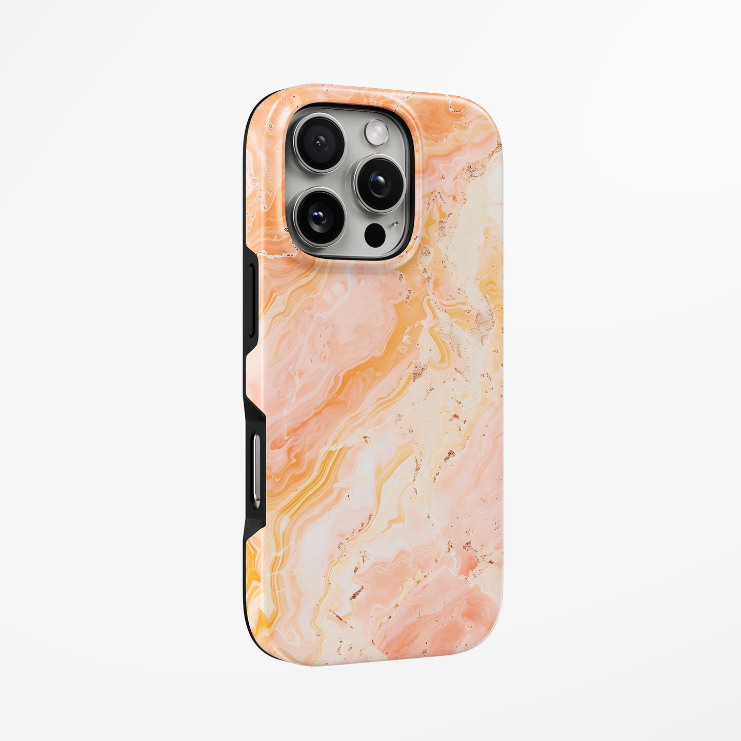 Unlock and capture buttons with Peach Mirage Magsafe Tough Iphone Case by Marivor