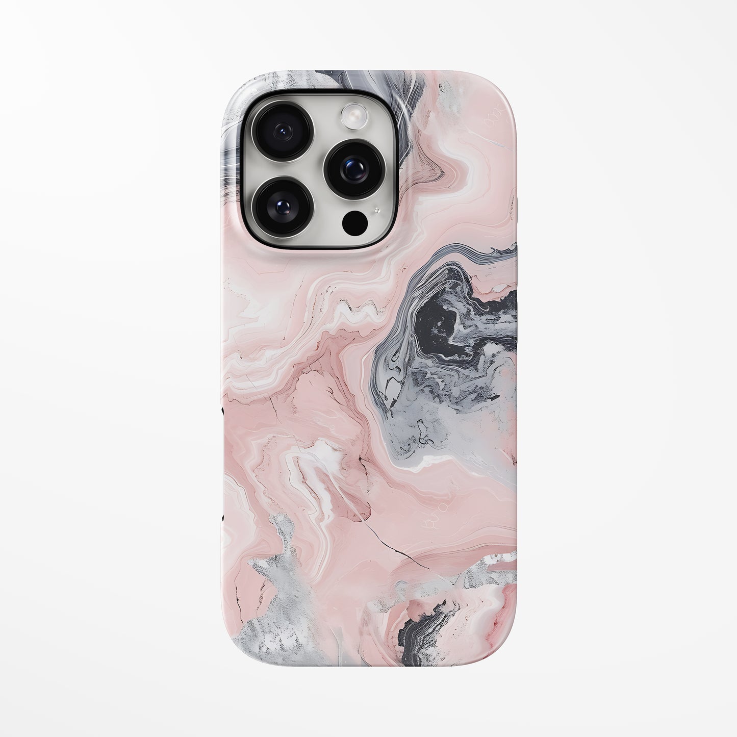 Front view of pink Stormy Rose MagSafe Tough iPhone Case by Marivor