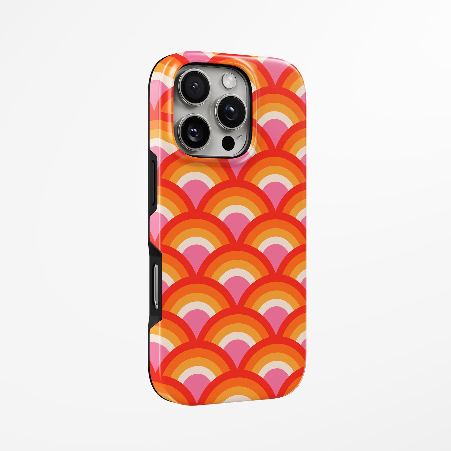 Unlock and capture buttons with Sunset Disco Magsafe Iphone Tough Case by Marivor