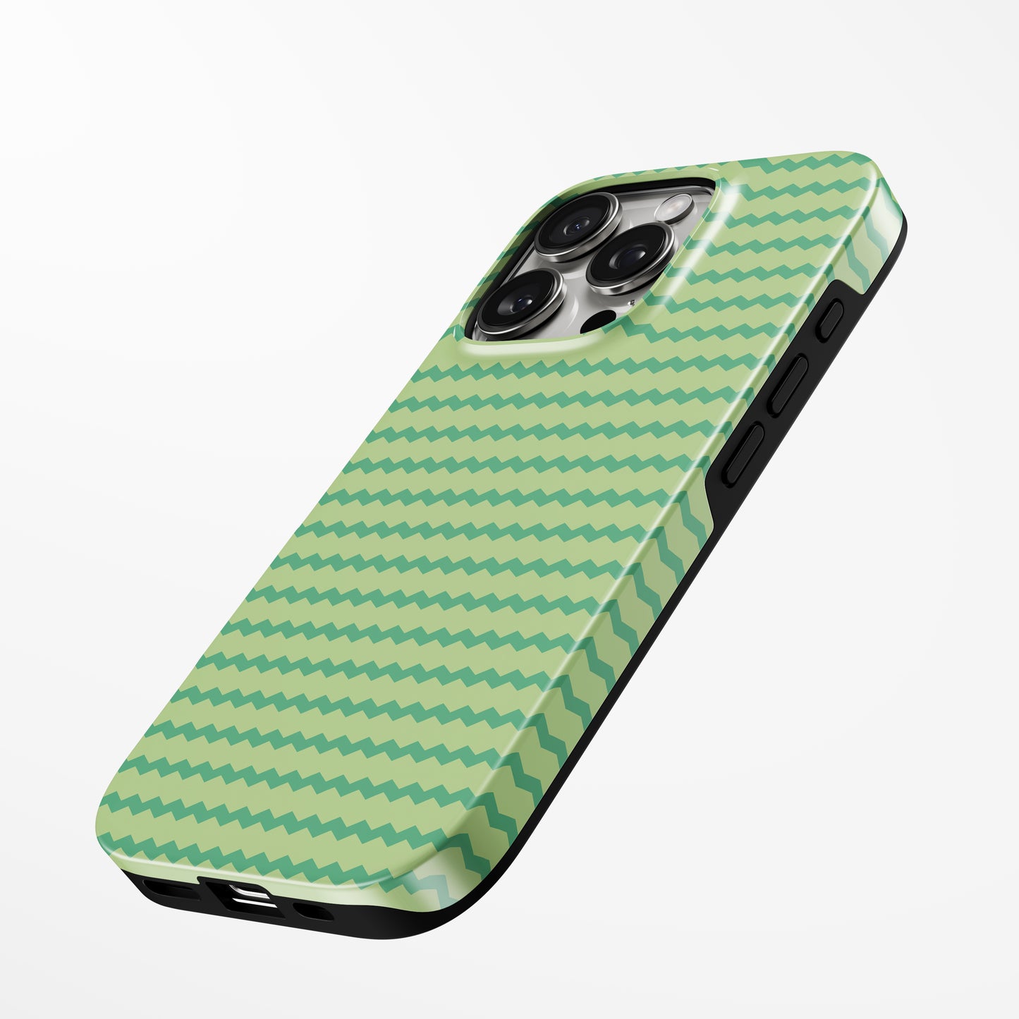 Charging port and volume up/down buttons with Ziggy Mood Magsafe Iphone Tough Case by Marivor