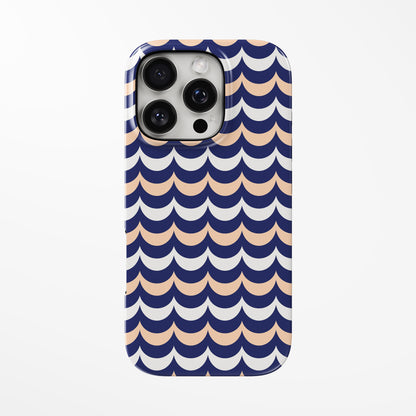 Front view of dark-blue; navy Sea You Later MagSafe iPhone Tough Case by Marivor