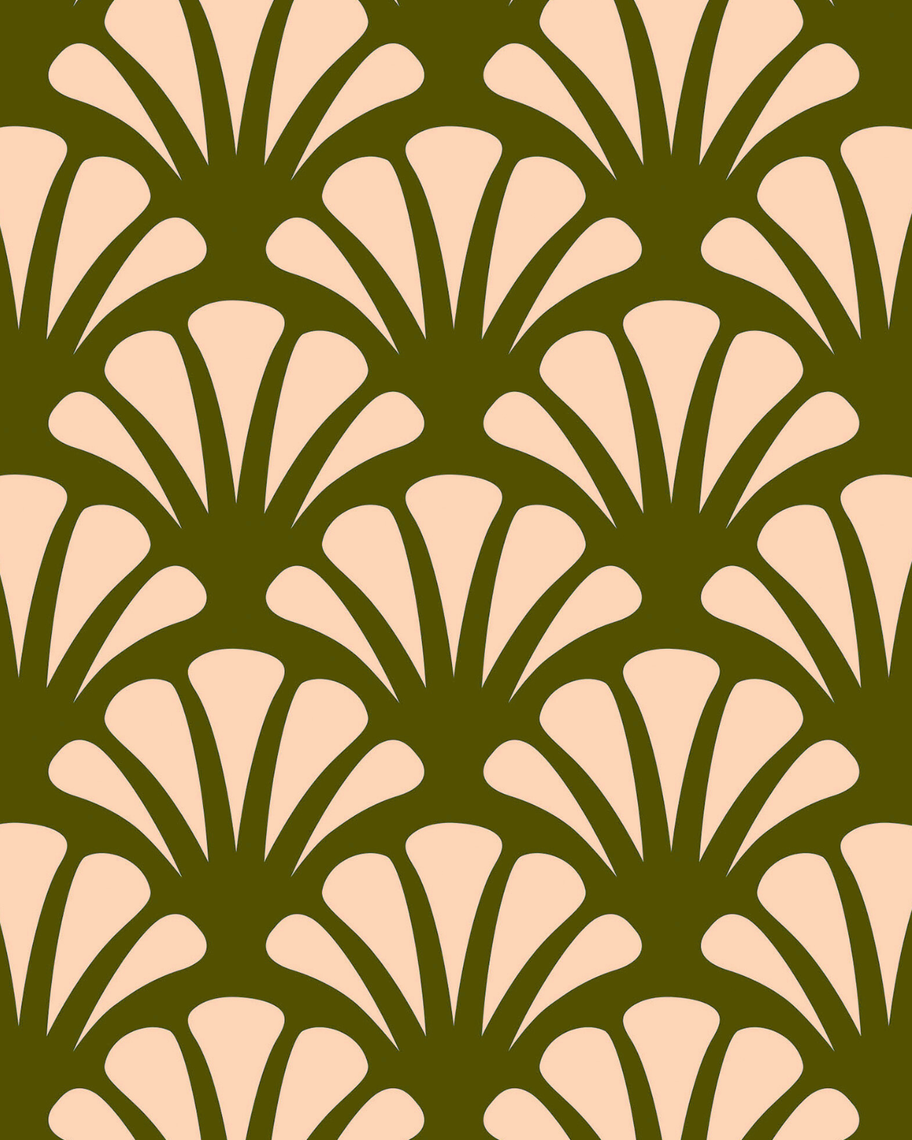 Front view of floral iPhone 16 Pro Max Wallpaper - Green bloom by Marivor