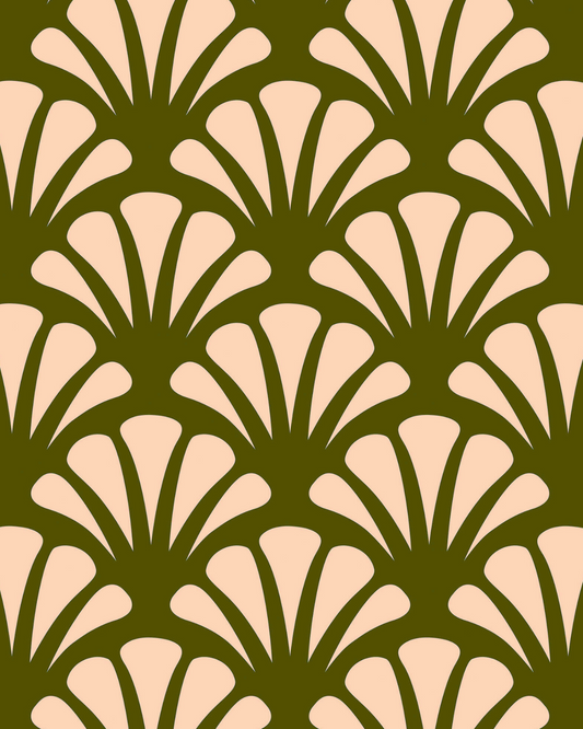 Front view of floral iPhone 16 Pro Max Wallpaper - Green bloom by Marivor