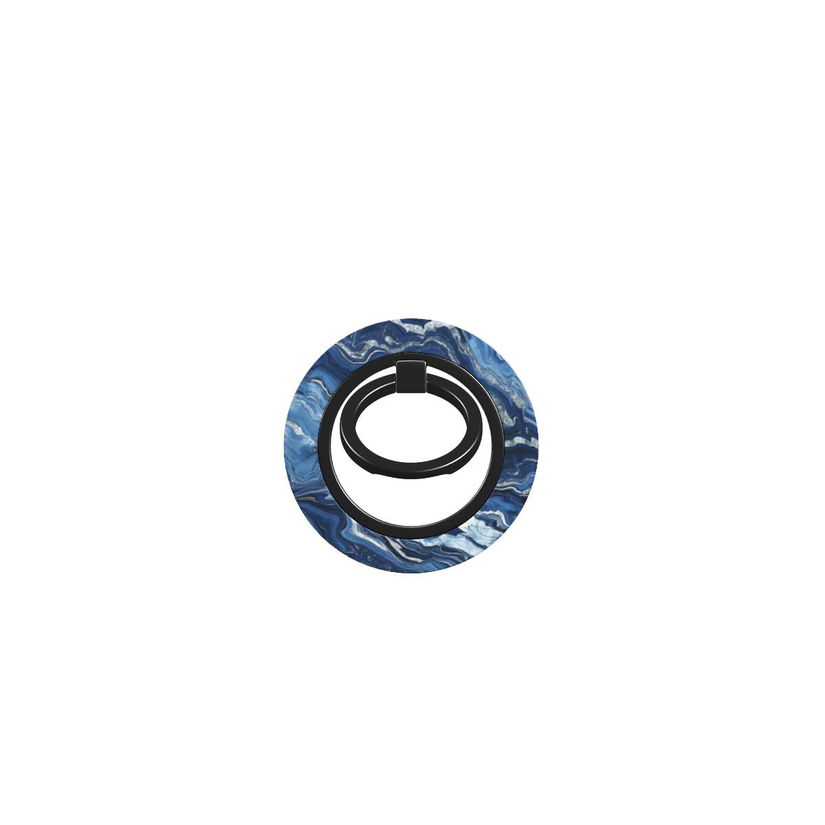 Front view of  Dark Blue Marble MagSafe Ring – Magnetic iPhone Grip & Stand by Marivor