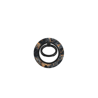 Front view of  Bronze & Black Storm  MagSafe Ring – Magnetic iPhone Grip & Stand by Marivor
