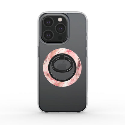 Unlock and capture buttons with  Blush Onyx Magsafe Ring Magnetic Iphone Grip Stand by Marivor