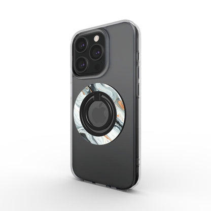 Charging port and volume up/down buttons with  Copper Vein Magsafe Ring Magnetic Iphone Grip Stand by Marivor