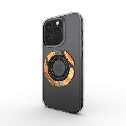 Charging port and volume up/down buttons with  Ember Canyon Magsafe Ring Magnetic Iphone Grip Stand by Marivor