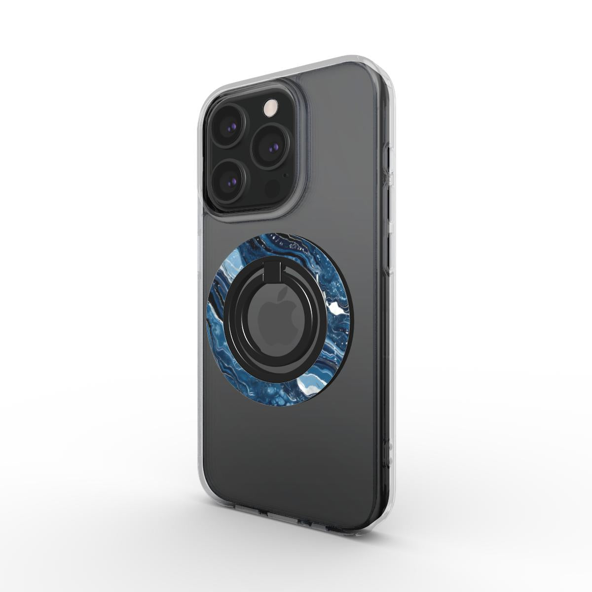 Charging port and volume up/down buttons with  Ocean Magsafe Ring Magnetic Iphone Grip Stand by Marivor