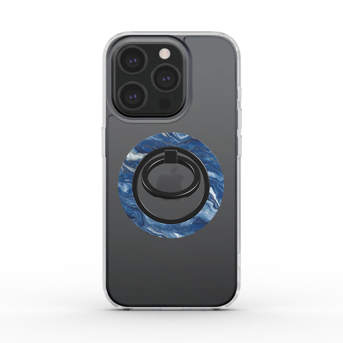 Unlock and capture buttons with  Midnight Magsafe Ring Magnetic Iphone Grip Stand by Marivor