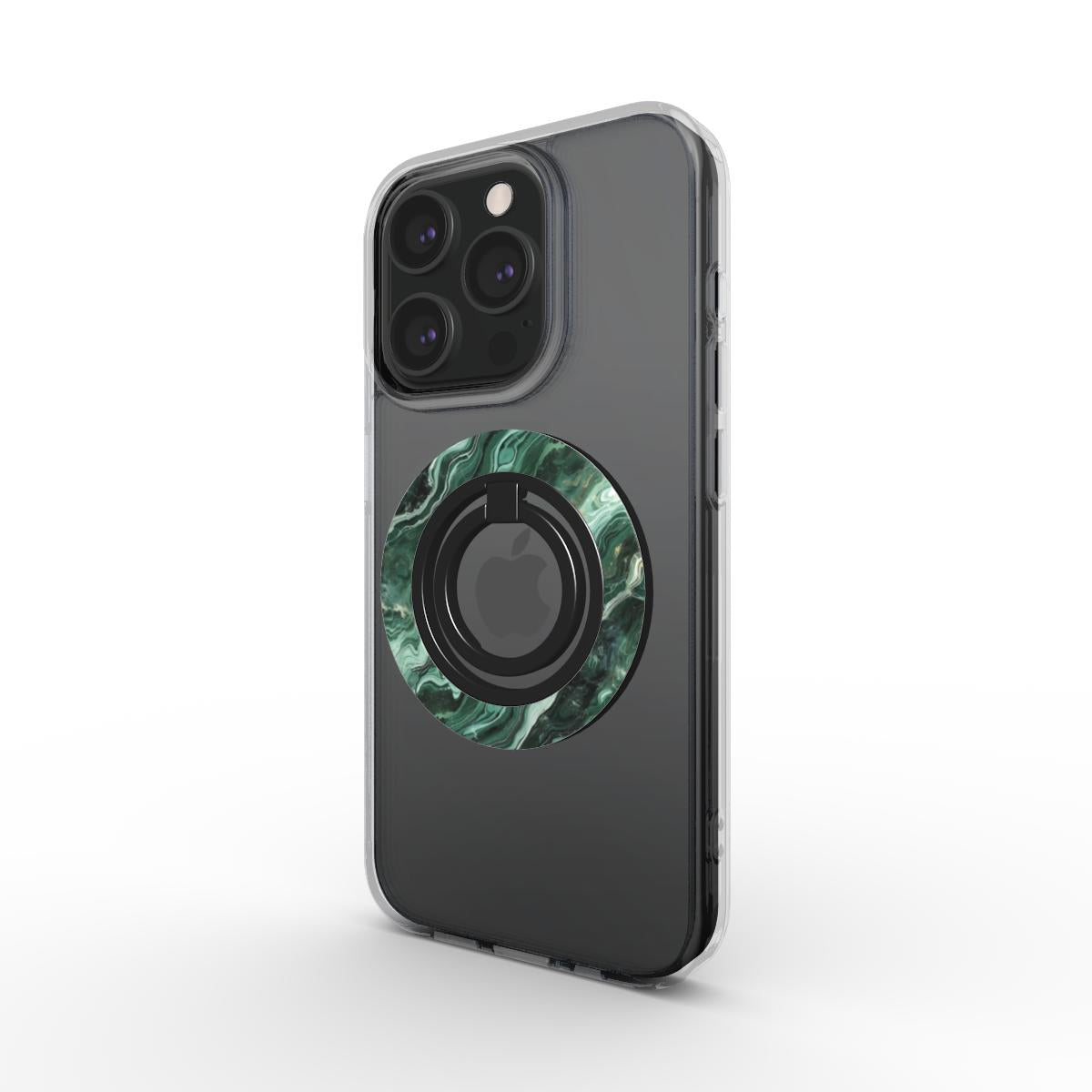 Charging port and volume up/down buttons with  Jade Storm Magsafe Ring Magnetic Iphone Grip Stand by Marivor