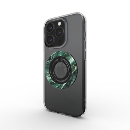 Charging port and volume up/down buttons with  Jade Storm Magsafe Ring Magnetic Iphone Grip Stand by Marivor
