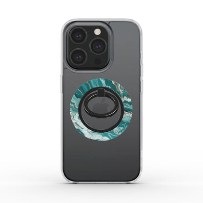 Turquoise Drift Magsafe Ring Magnetic Iphone Grip Stand | Alternate View | Marivor.com