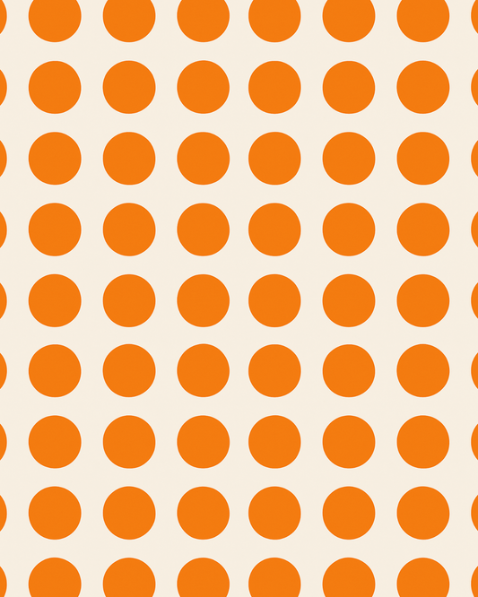 Front view of floral iPhone 16 Pro Max Wallpaper - Orange circles by Marivor