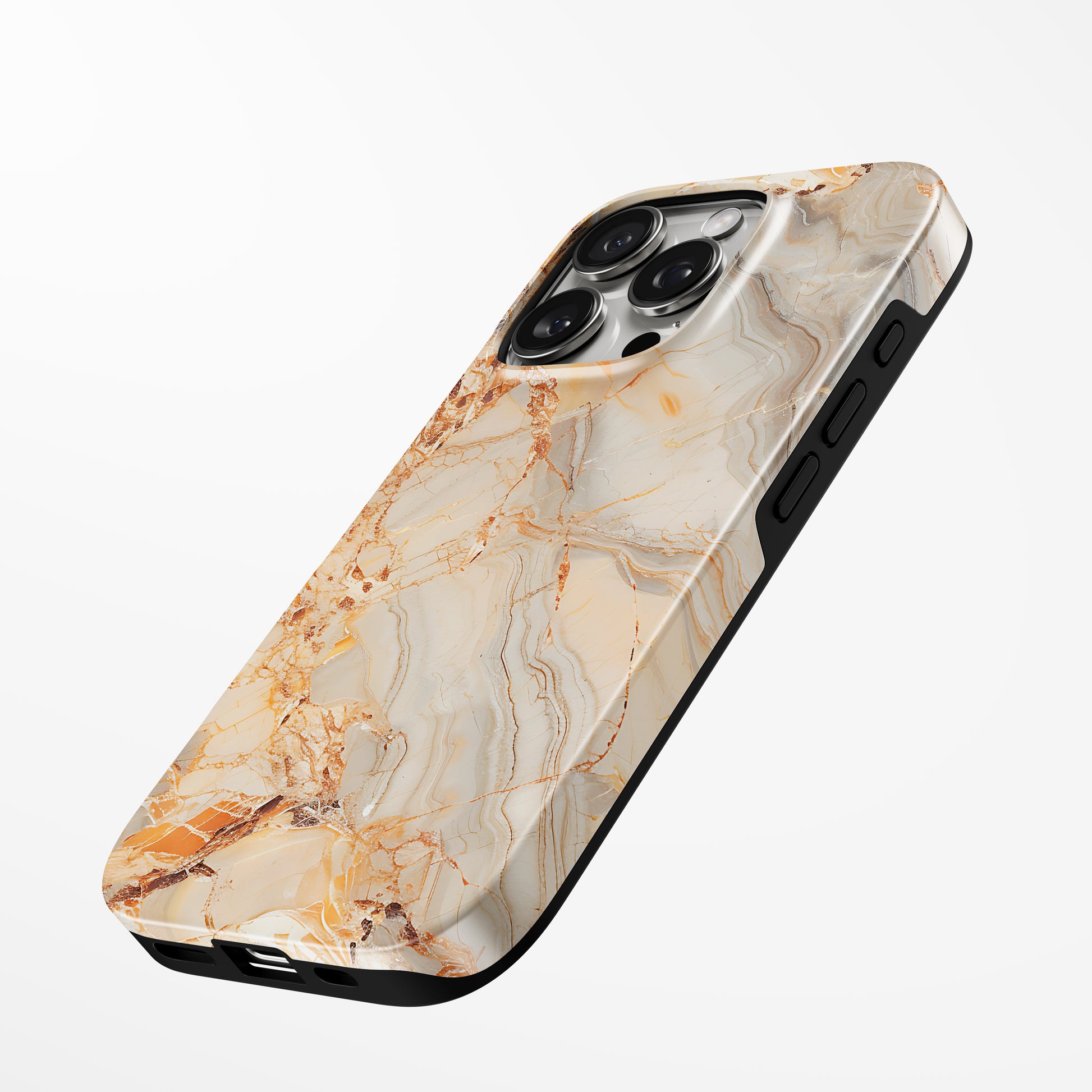 Charging port and volume up/down buttons with  Amber Dunes Magsafe Iphone Tough Case by Marivor