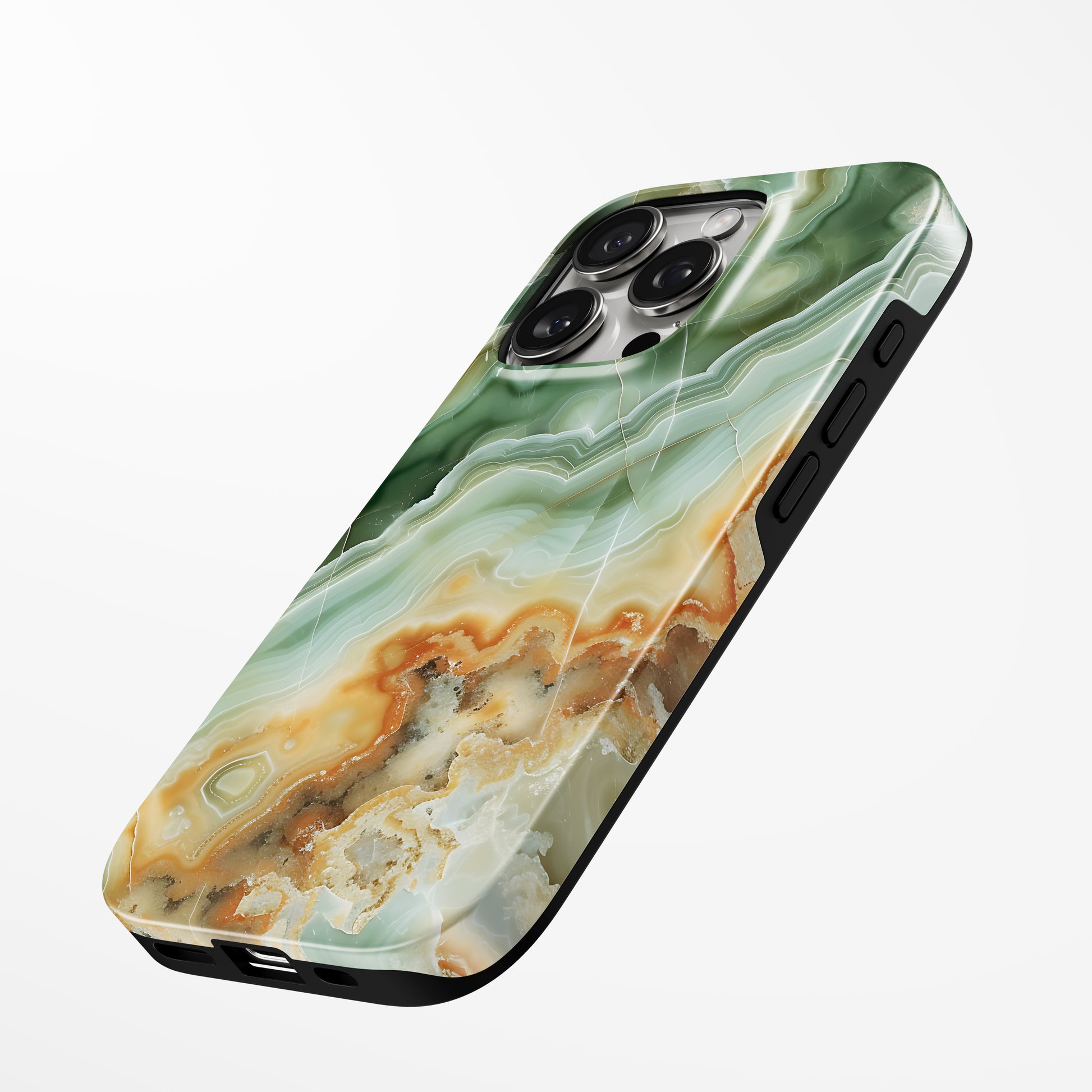 Charging port and volume up/down buttons with  Amber Forest Magsafe Iphone Tough Case by Marivor