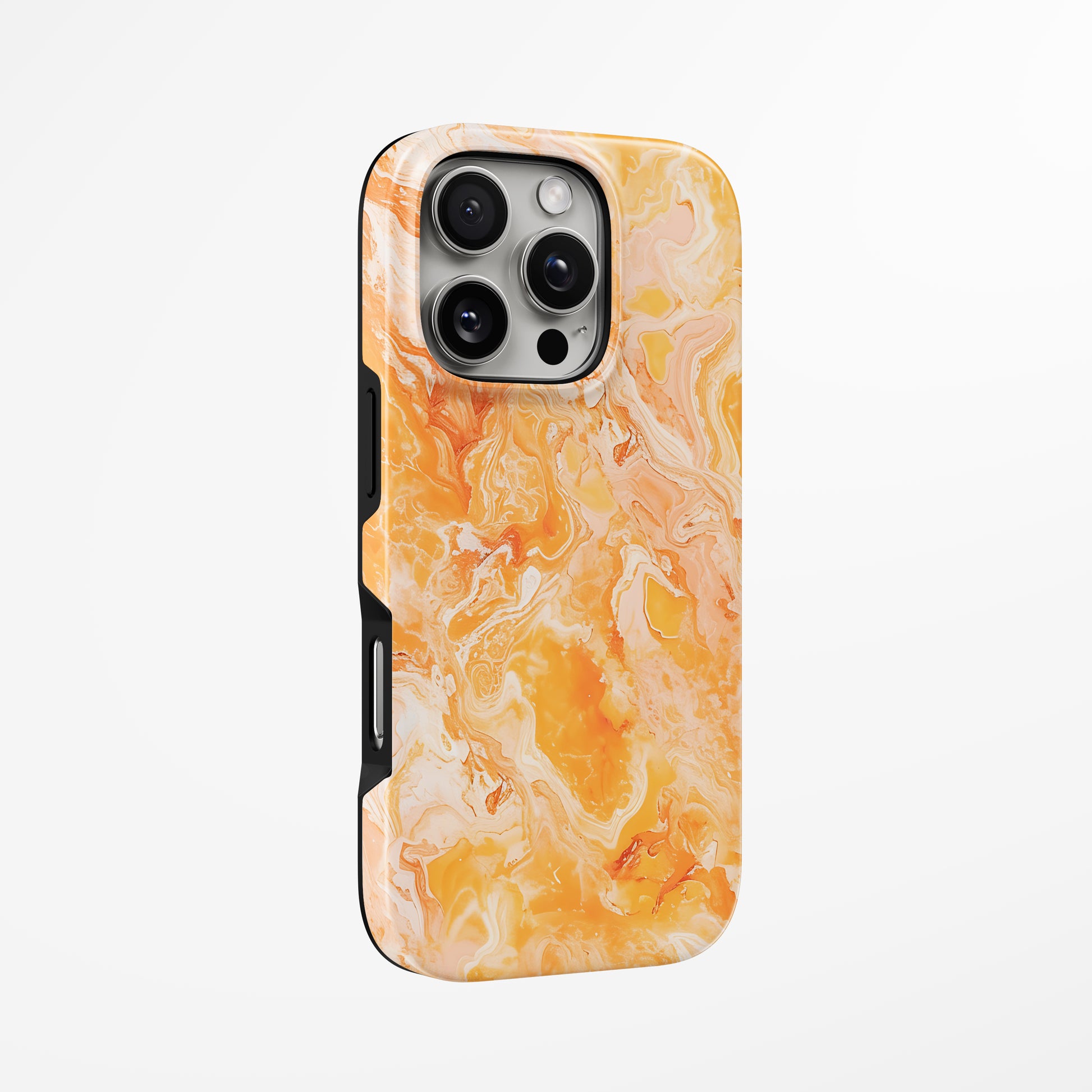 Unlock and capture buttons with  Amber Glow Magsafe Iphone Tough Case by Marivor