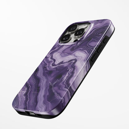 Charging port and volume up/down buttons with  Amethyst Eclipse Magsafe Iphone Tough Case by Marivor