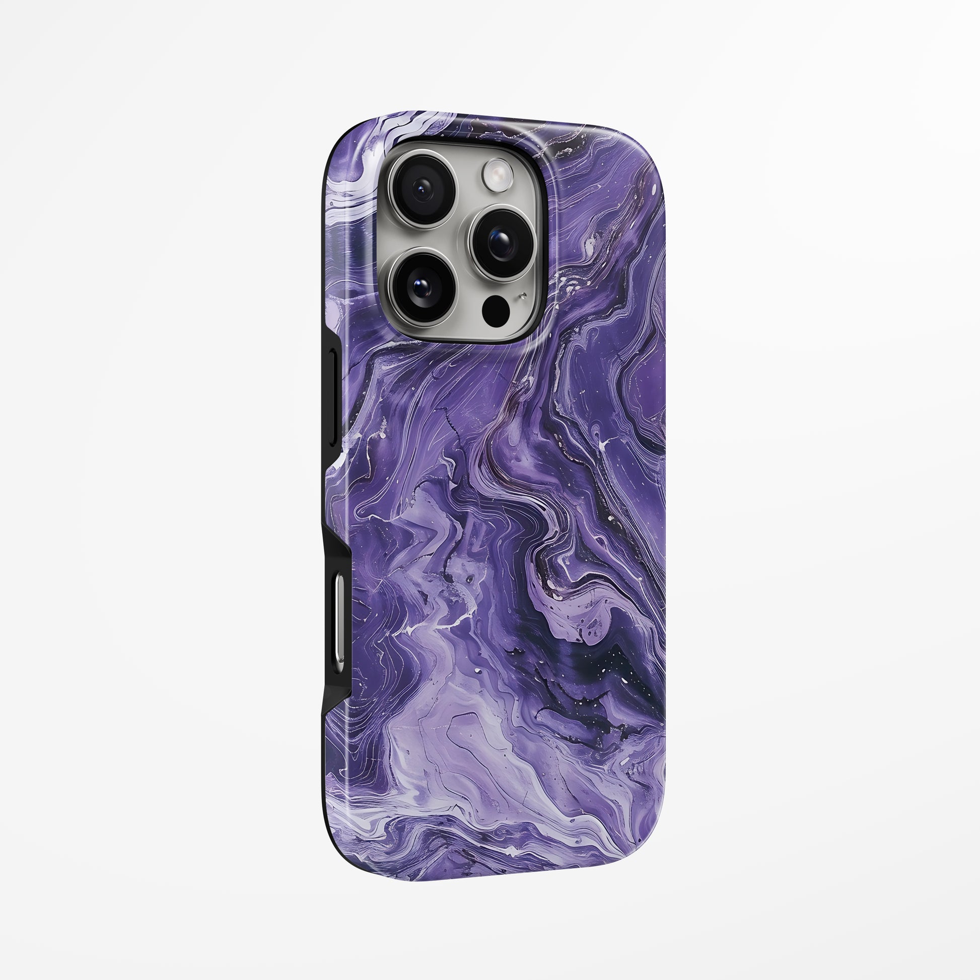 Unlock and capture buttons with  Amethyst Galaxy Magsafe Iphone Tough Case by Marivor