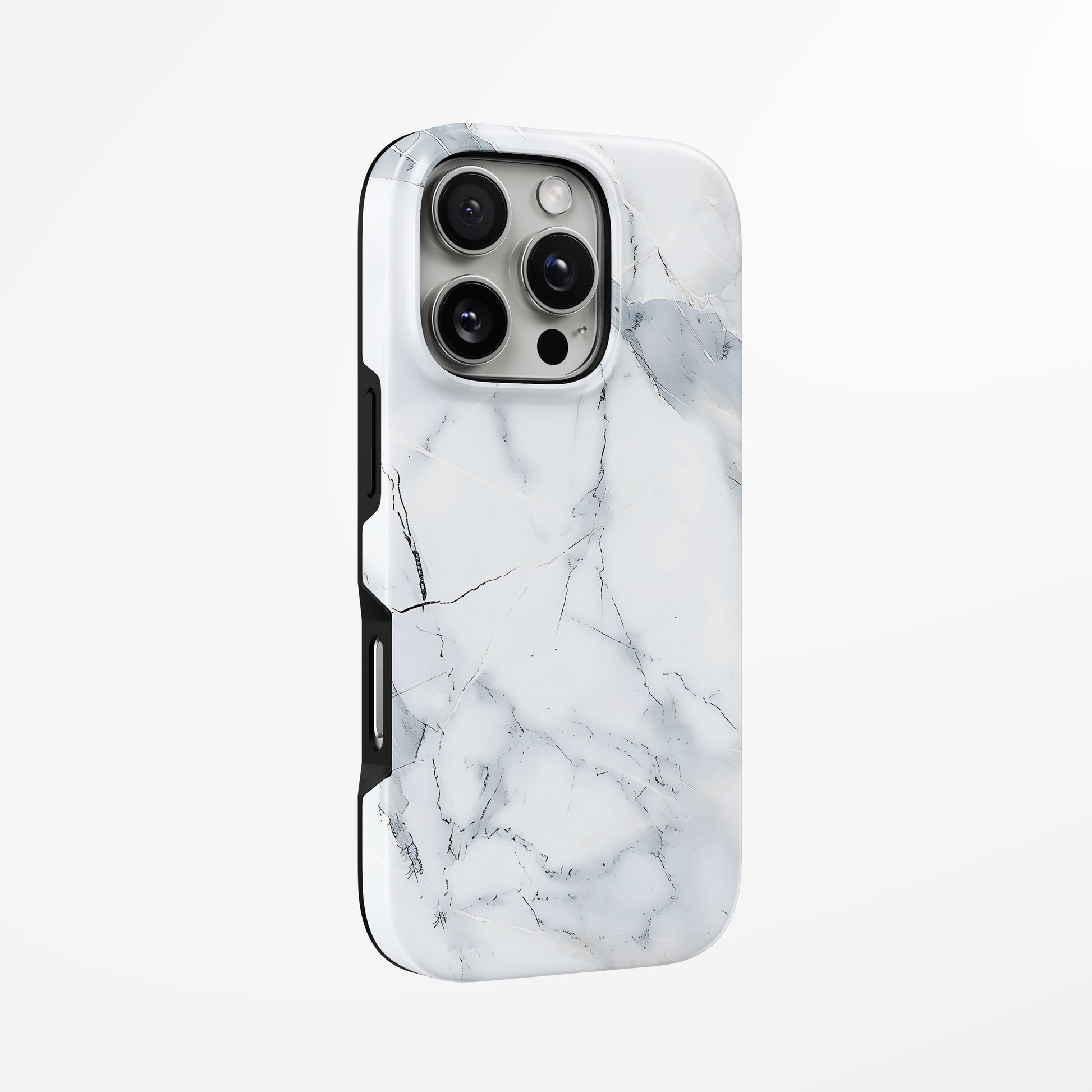 Unlock and capture buttons with  Arctic Marble Magsafe Iphone Tough Case by Marivor
