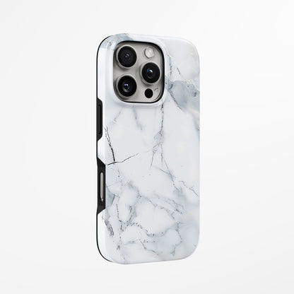 Unlock and capture buttons with  Arctic Marble Magsafe Iphone Tough Case by Marivor