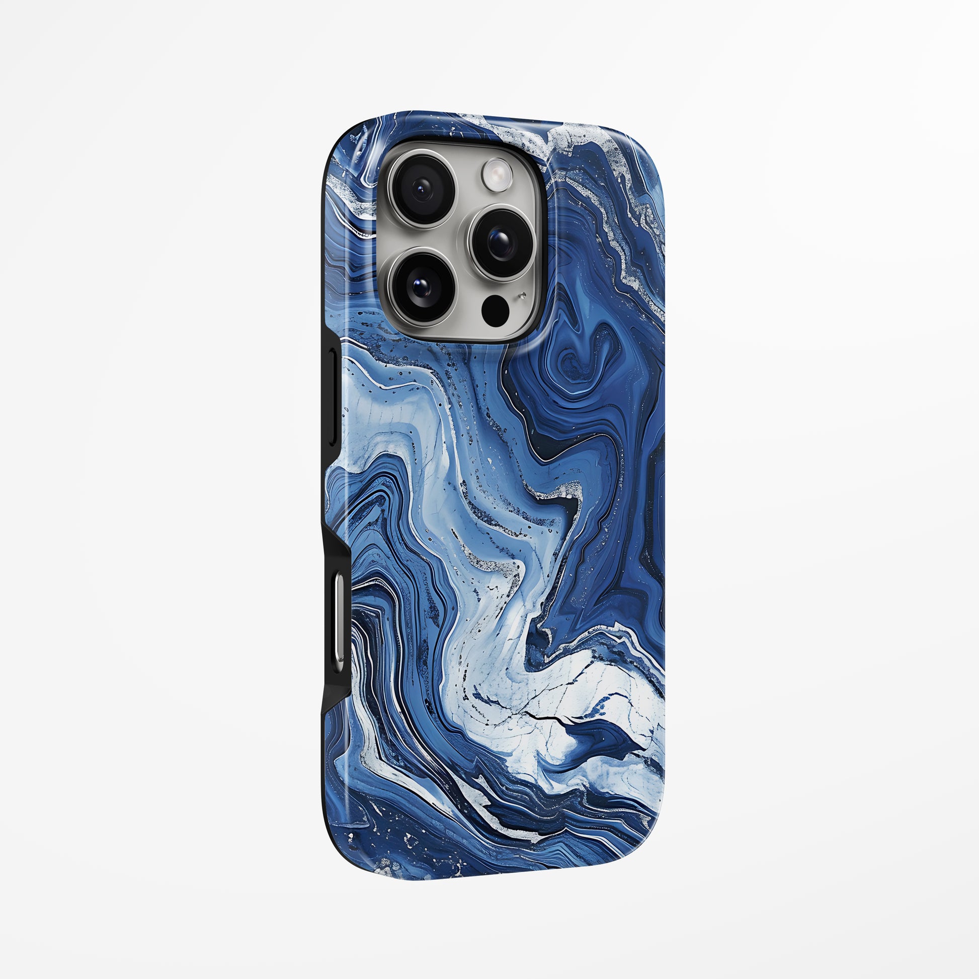 Unlock and capture buttons with  Arctic Storm Magsafe Iphone Tough Case by Marivor
