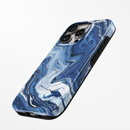 Charging port and volume up/down buttons with  Arctic Storm Magsafe Iphone Tough Case by Marivor