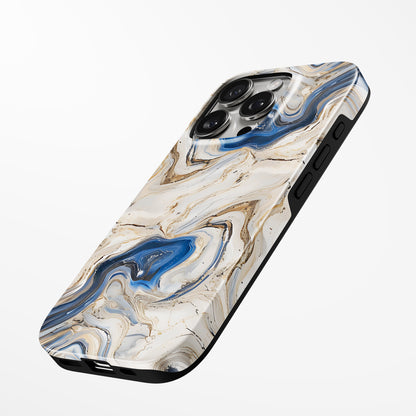 Charging port and volume up/down buttons with  Azure Drift Magsafe Iphone Tough Case by Marivor