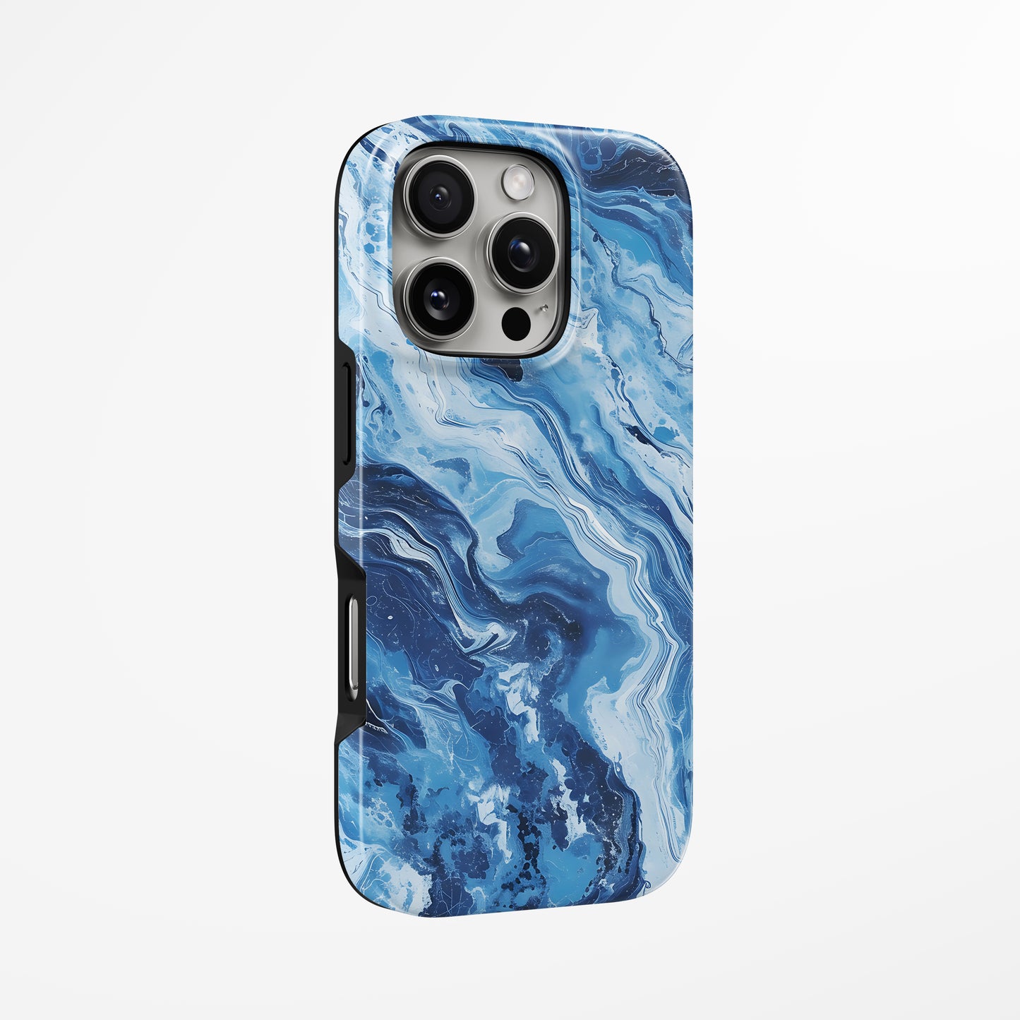 Unlock and capture buttons with  Azure Tide Magsafe Iphone Tough Case by Marivor
