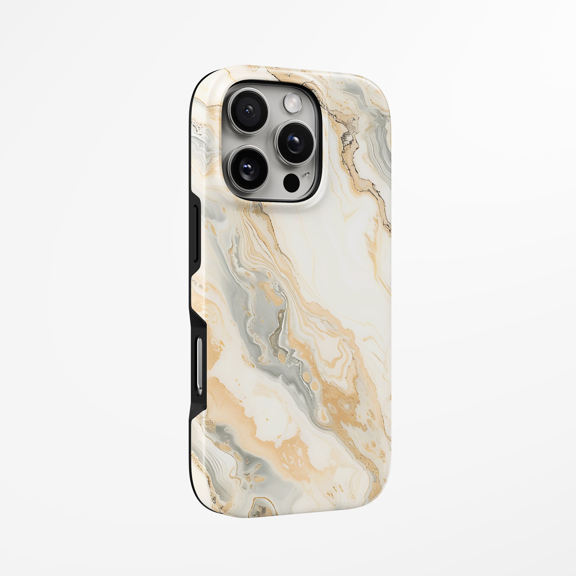 Unlock and capture buttons with  Beige Bliss Magsafe Tough Iphone Case by Marivor