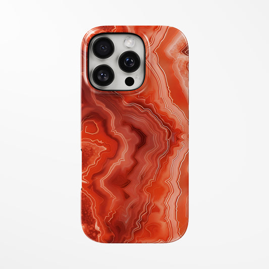 Front view of red Blazing Aura MagSafe Tough iPhone Case by Marivor