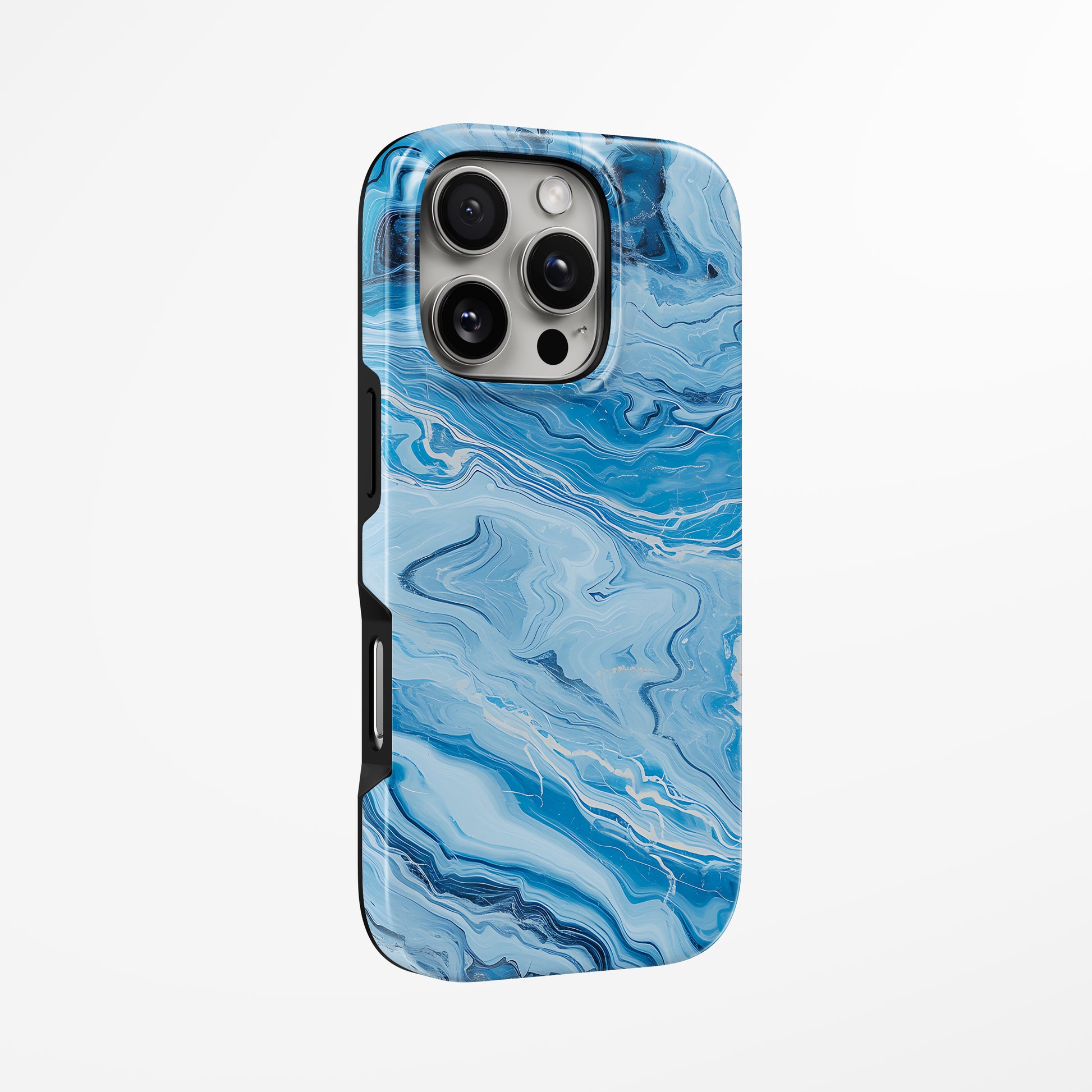 Unlock and capture buttons with  Blue Horizon Magsafe Iphone Tough Case by Marivor
