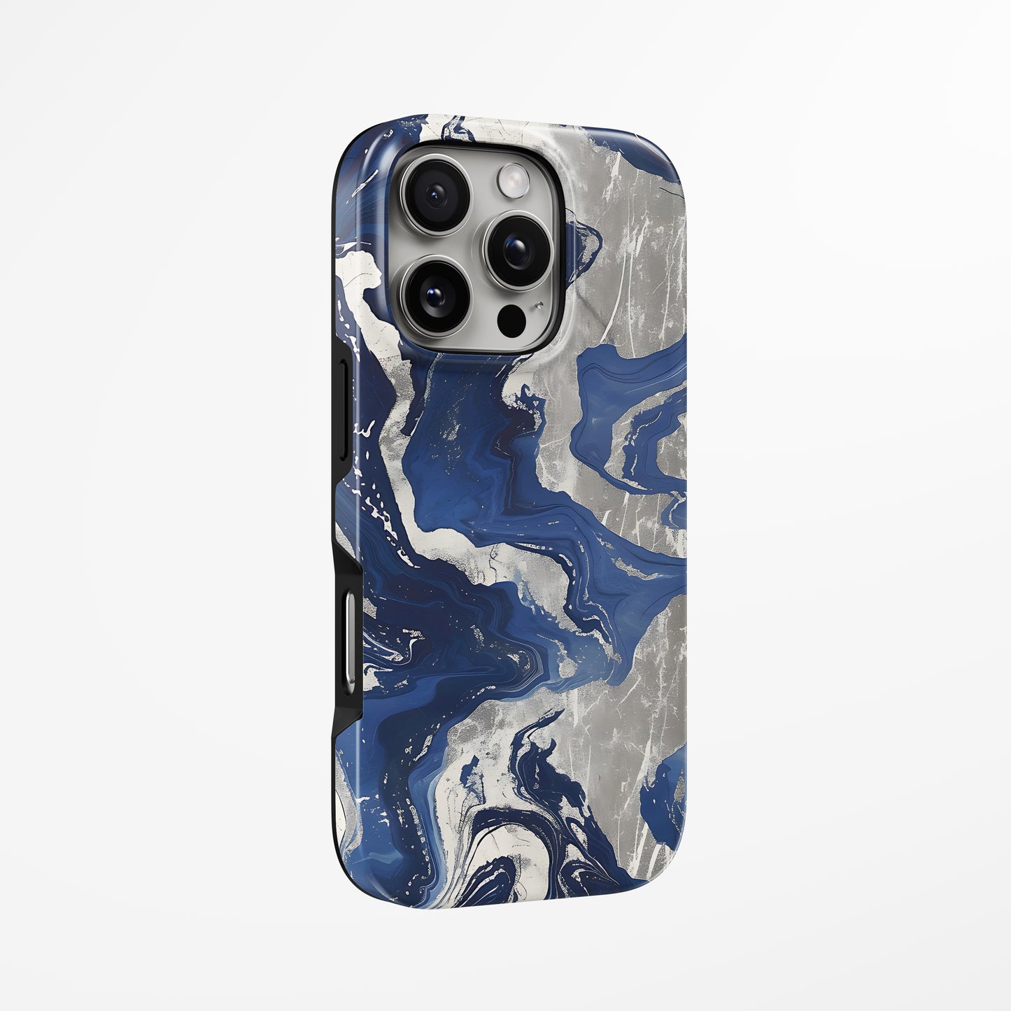 Unlock and capture buttons with  Blue Obsidian Magsafe Tough Iphone Case by Marivor