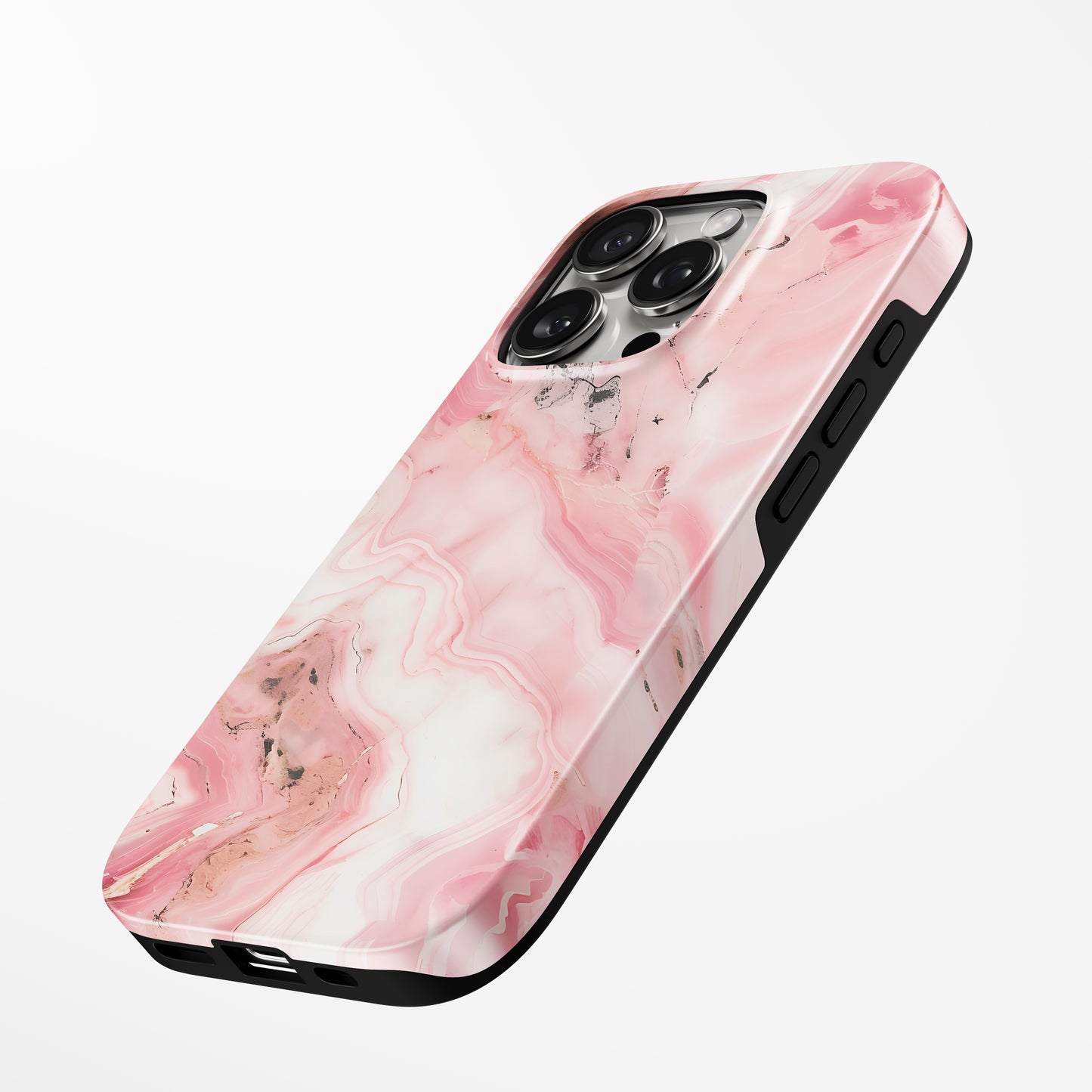 Charging port and volume up/down buttons with  Blush Onyx Iphone Tough Case by Marivor