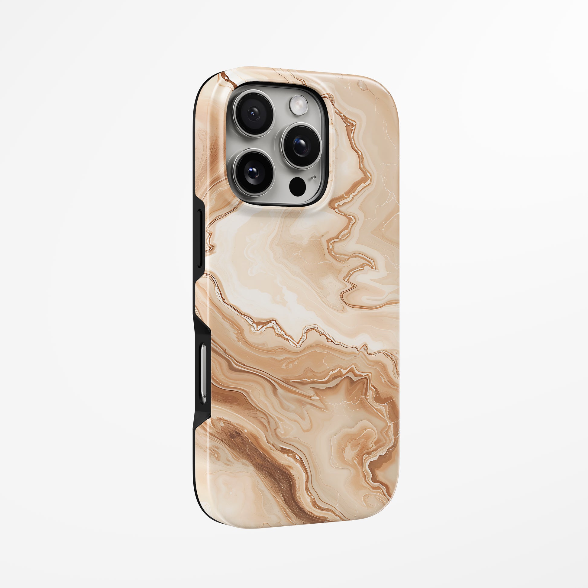 Unlock and capture buttons with  Caramel Swirl Magsafe Iphone Tough Case by Marivor